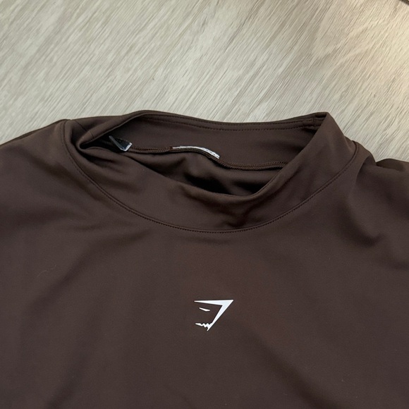 Gymshark Dark Brown Crop Top with wrap waist - Medium - Picture 3 of 5